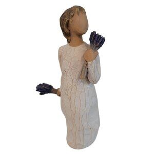 Willow Tree Lavender Grace, Sculpted Hand-Painted Figure girl with flowers gift